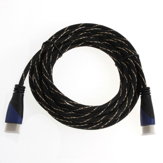 High Speed HDMI Cable with Red, black and white mesh 1080P,0.5m,1m,1.5m,2m,3m,5m,8m,10m,15m