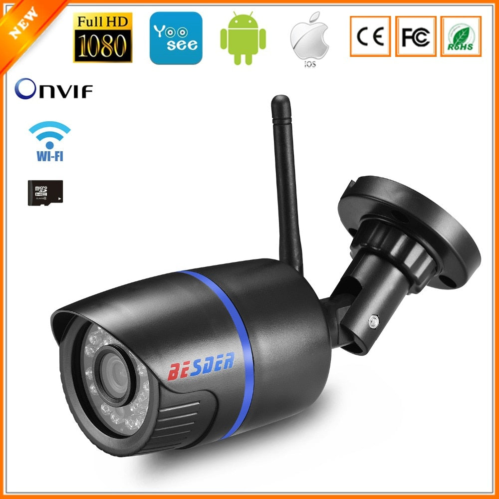 Wireless Wired Outdoor Camera With MiscroSD Card Slot