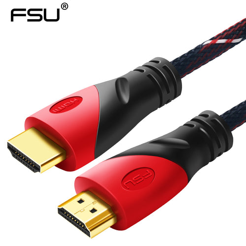 High Speed HDMI Cable with Red, black and white mesh 1080P,0.5m,1m,1.5m,2m,3m,5m,8m,10m,15m